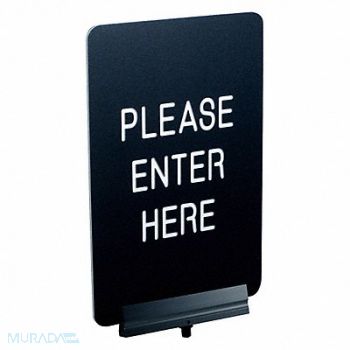 VISIONTRON Signage Engrvd 11x7in. PLEASE ENTER HERE, 31HH40