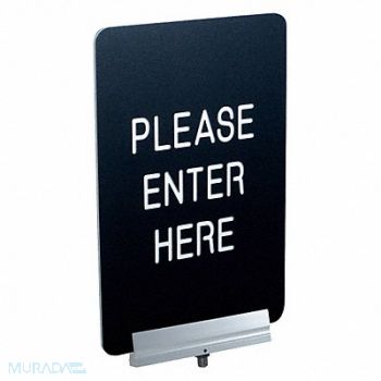 VISIONTRON Signage Engrvd 11x7in. PLEASE ENTER HERE, 31HH42