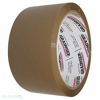 GRAINGER APPROVED Carton Sealing Tape Tan Hand PK24, 31HJ38