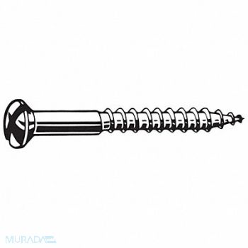 GRAINGER APPROVED Oval Hd Wood Scrw Brass #14 1.75 L PK100, 31JG04