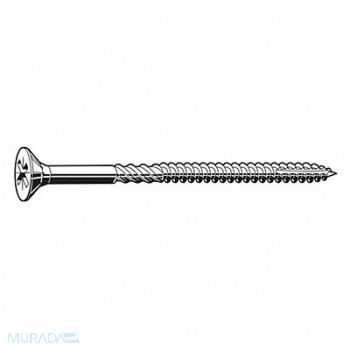 GRAINGER APPROVED Multi Screw #8 Flat Zinc 1.25 L PK200, 31JH29