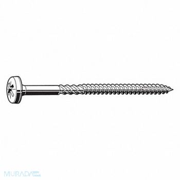 GRAINGER APPROVED Multi Screw #10 Pan Head Zinc 1 L PK200, 31JJ02