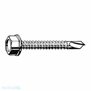 GRAINGER APPROVED Drilling Screw 1/4 -14 2-1/2 L PK10, 1WY28