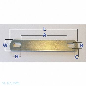 GRAINGER APPROVED U-Bolt Mounting Plate L 6 3/16 in PK120, 166T61