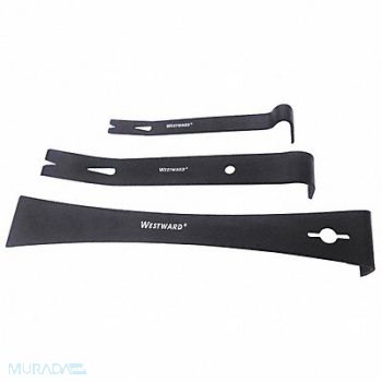 WESTWARD Pry Bar Curved High Carbon Steel 3pcs., 31MA23