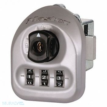 MASTER LOCK Built In Locker Lock 3 in Scrolling Blck, 31MH02