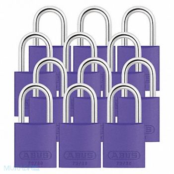 ABUS J5199 Lockout Padlock KA Purple 2-17/32 H PK12, 31NF02