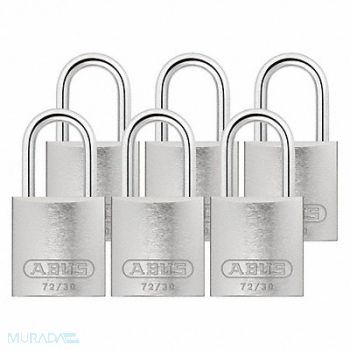 ABUS J5198 Lockout Padlock KA Silver 2-17/32 H PK6, 31NF22