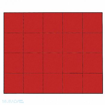 MAGNA VISUAL Magnetic Squares 3/4 in W Red PK20, 31TW30
