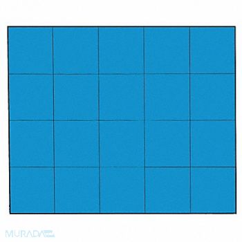 MAGNA VISUAL Magnetic Squares 3/4 in W Blue PK20, 31TW31