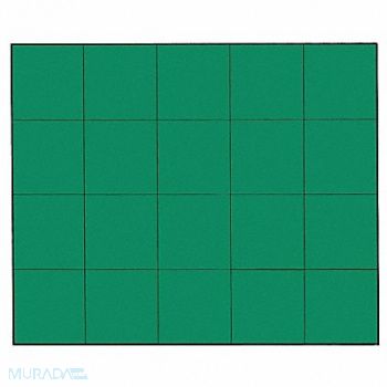 MAGNA VISUAL Magnetic Squares 3/4 in W Green PK20, 31TW32