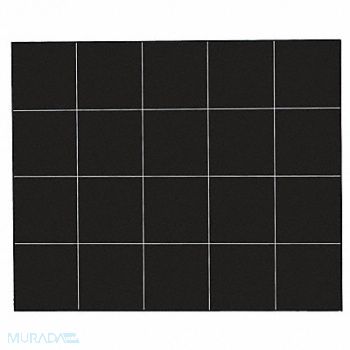 MAGNA VISUAL Magnetic Squares 3/4 in W Black PK20, 31TW33