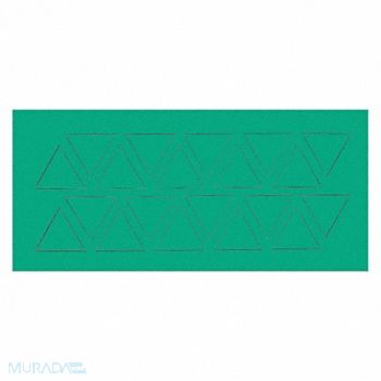 MAGNA VISUAL Magnetic Triangles 3/4 in W Green PK20, 31TW37