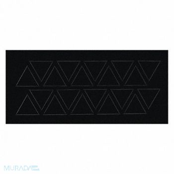 MAGNA VISUAL Magnetic Triangles 3/4 in W Black PK20, 31TW38