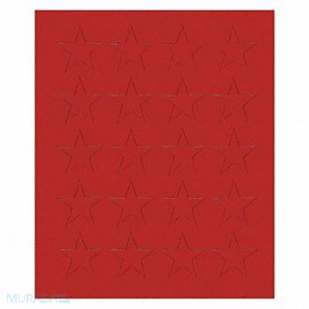 MAGNA VISUAL Magnetic Stars 3/4 in W Red PK20, 31TW45