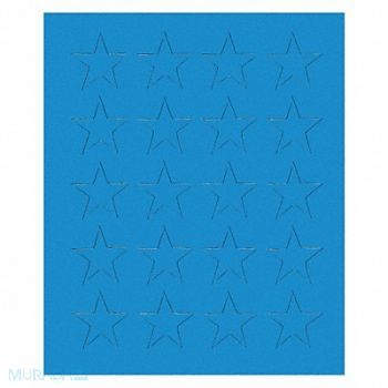MAGNA VISUAL Magnetic Stars 3/4 in W Blue PK20, 31TW46