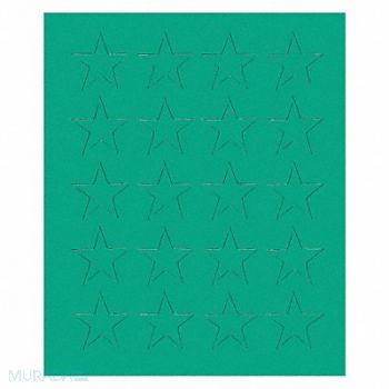 MAGNA VISUAL Magnetic Stars 3/4 in W Green PK20, 31TW47