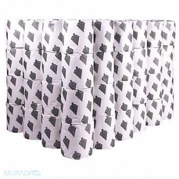 TOUGH GUY Toilet Paper Roll 1000 White PK96, 31TW74