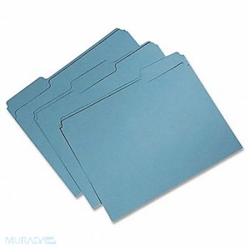 ABILITY ONE Folder Letter 1/3 Cut Rcycld Blue PK100, 31UF28