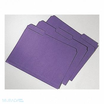 ABILITY ONE Folder Letter 1/3 Cut Rcycld Purpl PK100, 31UF31