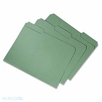 ABILITY ONE Folder Letter 1/3 Cut Rcycld Green PK100, 31UF37
