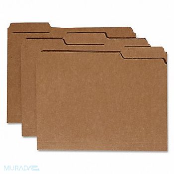 ABILITY ONE Folder Letter 1/3 Cut Kraft PK100, 31UF41