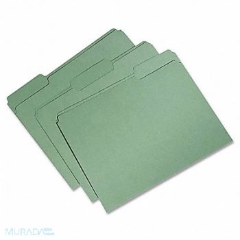 ABILITY ONE Folder Letter 1/3 Cut Rcycld Green PK100, 31UF42