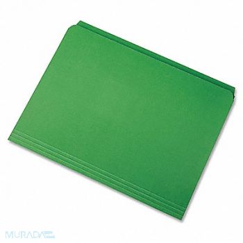 ABILITY ONE Folder Letter Straight Cut Green PK100, 31UF44
