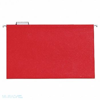 ABILITY ONE Hanging File Legal Folders Red PK25, 31UF51