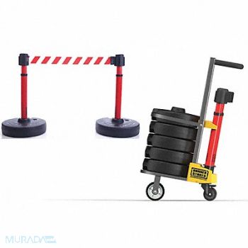 BANNER STAKES PLUS Barricade System Red w/ Wht Stripes, 31XF85