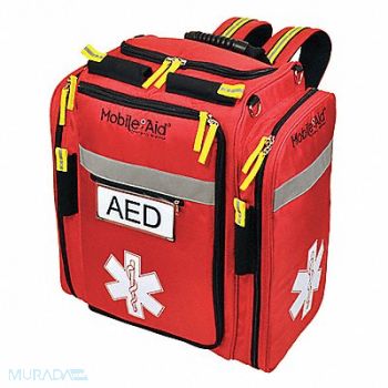 MOBILEAID AED Backpack Nylon Red, 31XR18
