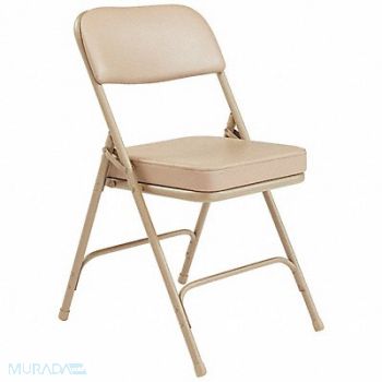 NATIONAL PUBLIC SEATING Folding Chair Fabric 32in H Beige PK2, 38XR17