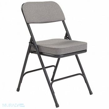 NATIONAL PUBLIC SEATING Folding Chair Fabric 32in H Black PK2, 38XR23