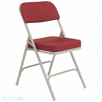 NATIONAL PUBLIC SEATING Folding Chair Fabric 32in H Burgundy PK2, 38XR14