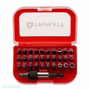 TRIPLETT Security Bit Kit 32 Piece, 323NZ6