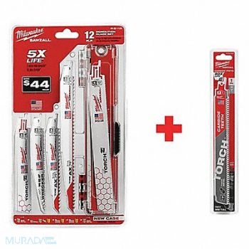 MILWAUKEE Reciprocating Saw Blade Set 1 H, 326UH8