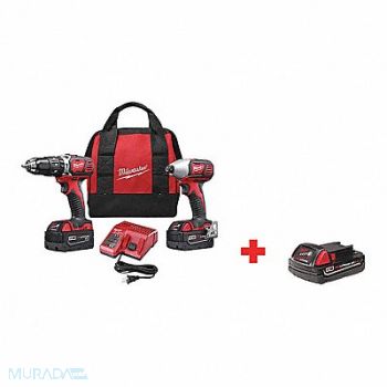 MILWAUKEE Cordless Combination Kit 2 Tools 18V DC, 326UP1