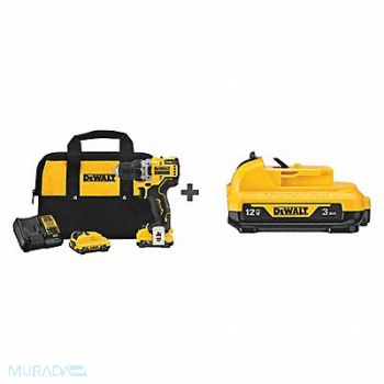 DEWALT Drill Kit Cordless 1500 RPM 12V DC, 326ZL1