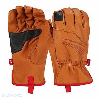 MILWAUKEE Goatskin Leather Work Gloves L PR, 327WM1