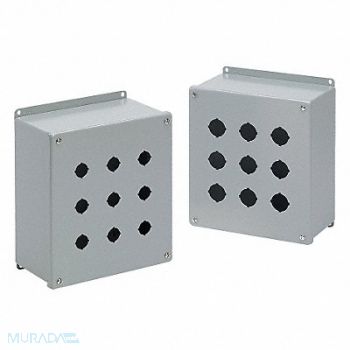 HOFFMAN Pushbuttn Enclsure 4.00 in H Mild Steeel, 32FR10