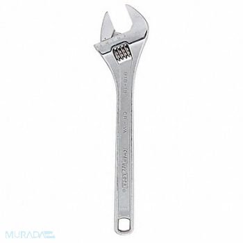 CHANNELLOCK Adj. Wrench Steel Chrome Vanadium 18, 32H935