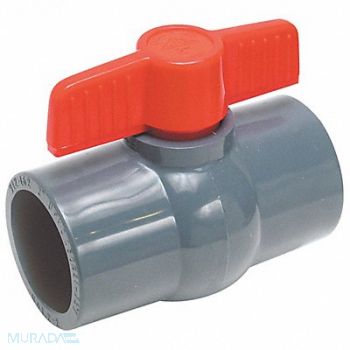 GRAINGER APPROVED PVC Ball Valve Inline Socket 2 in, 32H953