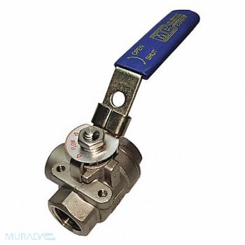 GRAINGER APPROVED SS Ball Valve FNPT 1-1/2, 32H992