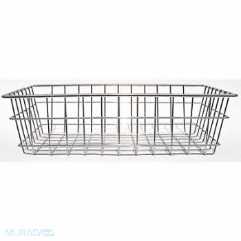 MARLIN STEEL WIRE PRODUCTS Storage Basket Rectangular Stainless, 32HD32