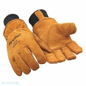REFRIGIWEAR Leather Gloves Tan L PR, 32XK16