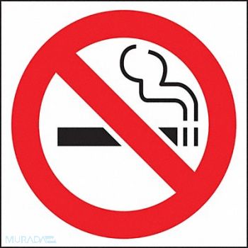 ZING Window Decal No Smoking Symbol 6X6 PK2, 552G04