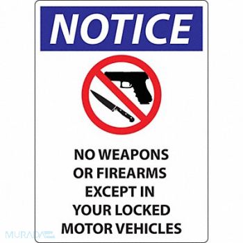 ZING Wisconsin Concealed Carry Sign 14inx10in, 32KJ67