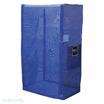 ROYAL BASKET TRUCKS PVC Cart Cover 32 in 3 Shelf Blue Mesh, 32KW74