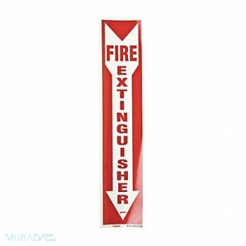 BRADY Fire Extinguisher Sign 18 Hx4 W, 542Z38