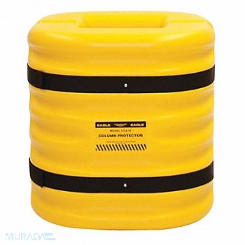 GRAINGER APPROVED Column Protectr Fits 6 in HDPE Yllw, 32NC62